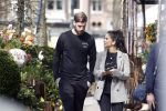 Amsterdam 10 april 2018
Monica Geuze ( zwanger) met haar vriend Lars Veldwijk op de cornelis schuytstraat