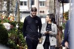 Amsterdam 10 april 2018
Monica Geuze ( zwanger) met haar vriend Lars Veldwijk op de cornelis schuytstraat