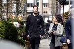 Amsterdam 10 april 2018
Monica Geuze ( zwanger) met haar vriend Lars Veldwijk op de cornelis schuytstraat