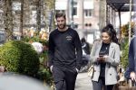 Amsterdam 10 april 2018
Monica Geuze ( zwanger) met haar vriend Lars Veldwijk op de cornelis schuytstraat