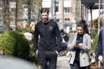Amsterdam 10 april 2018
Monica Geuze ( zwanger) met haar vriend Lars Veldwijk op de cornelis schuytstraat