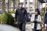 Amsterdam 10 april 2018
Monica Geuze ( zwanger) met haar vriend Lars Veldwijk op de cornelis schuytstraat
