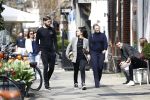 Amsterdam 10 april 2018
Monica Geuze ( zwanger) met haar vriend Lars Veldwijk op de cornelis schuytstraat