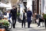 Amsterdam 10 april 2018
Monica Geuze ( zwanger) met haar vriend Lars Veldwijk op de cornelis schuytstraat
