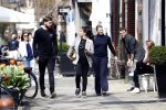 Amsterdam 10 april 2018
Monica Geuze ( zwanger) met haar vriend Lars Veldwijk op de cornelis schuytstraat
