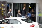 Ibiza 28 april 2018
Prinses Margarita met haar man Tjalling ten Cate en hun dochters Paola en Julia op het viegveld van ibiza