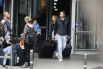 Ibiza 28 april 2018
Prinses Margarita met haar man Tjalling ten Cate en hun dochters Paola en Julia op het viegveld van ibiza