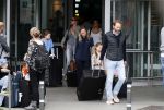 Ibiza 28 april 2018
Prinses Margarita met haar man Tjalling ten Cate en hun dochters Paola en Julia op het viegveld van ibiza