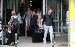 Ibiza 28 april 2018
Prinses Margarita met haar man Tjalling ten Cate en hun dochters Paola en Julia op het viegveld van ibiza