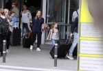Ibiza 28 april 2018
Prinses Margarita met haar man Tjalling ten Cate en hun dochters Paola en Julia op het viegveld van ibiza