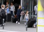 Ibiza 28 april 2018
Prinses Margarita met haar man Tjalling ten Cate en hun dochters Paola en Julia op het viegveld van ibiza