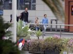 Ibiza 28 april 2018
Prinses Margarita met haar man Tjalling ten Cate en hun dochters Paola en Julia op het viegveld van ibiza