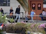 Ibiza 28 april 2018
Prinses Margarita met haar man Tjalling ten Cate en hun dochters Paola en Julia op het viegveld van ibiza