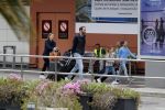 Ibiza 28 april 2018
Prinses Margarita met haar man Tjalling ten Cate en hun dochters Paola en Julia op het viegveld van ibiza