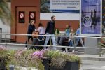 Ibiza 28 april 2018
Prinses Margarita met haar man Tjalling ten Cate en hun dochters Paola en Julia op het viegveld van ibiza