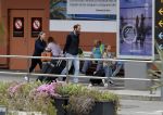 Ibiza 28 april 2018
Prinses Margarita met haar man Tjalling ten Cate en hun dochters Paola en Julia op het viegveld van ibiza