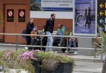 Ibiza 28 april 2018
Prinses Margarita met haar man Tjalling ten Cate en hun dochters Paola en Julia op het viegveld van ibiza
