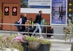 Ibiza 28 april 2018
Prinses Margarita met haar man Tjalling ten Cate en hun dochters Paola en Julia op het viegveld van ibiza