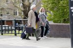 Amsterdam 18 april 2019
Boudewijn Poelman met zijn vrouw wandelend op straat  in Amsterdam zuid .
