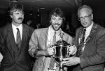 Eindhoven, 9 April 2019PSV-AZ 67 1-0PSV Landskampioen
Huldiging PSV Gemeentehuis met Jos v Kemenade Eric Gerets en Guus Hiddink