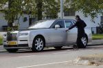 Amsterdam 14 april 2019
Gerard Spong met zijn hondje en zijn nieuwe Rolls Royce.
