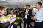Amsterdam 7 april 2019
John de Bever Sieneke en Marianne Weber op een grote boot met allemaal gasten.