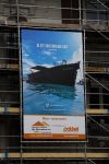 Amsterdam 5 mei 2019
Prins Bernhard zijn hui staat in de steigers en op de steiger vmaakt hij reclame voor zijn boten merk Waterdream.