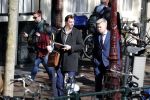 Amsterdam 1 april 2019
Thierry Baudet met â€¦. op straat in Amsterdam.