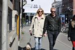 Amsterdam 11 april 2019
Wendy v Dijk met haar man Erland Galjaard en hun hondje in Amsterdam zuid.
