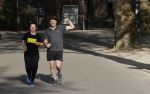 Amsterdam 24 april 2020
Beau en Selly v Erven Dorens aan het hardlopen in het vondelpark.