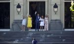 Den Haag 27 april 2020
ivm het corona virus is koningsdag in Maastricht afgelast en vieren Koning Willem Alexander Koningin Maxim en hun dochter prinses Amalia en Ariane de verjaardag van WA op paleis huis ten Bosch.