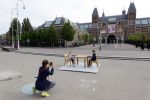 Amsterdam 26 april 2020
Amsterdam is uitgestorven in corona tijd. Bij het paleis op de Dam het Rijksmuseum de grachten de leidsestraat Leidseplein Rembrandtplein etc lopen bijna geen mensen.