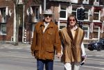 Amsterdam 16 april 2020
Theo Heuft met zijn partner op straat in Amsterdam.