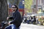 Amsterdam 21 april 2020
Xavier de Guzman bellend op de fiets