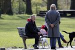 Amsterdam 16 april 2021
Hans v d Togt met vrienden en honden in het Beatrixpark