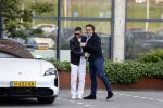 Amsterdam 12 mei 2021
Marco Borsato en Rolf Sanchez arriveren in de porsche Taycan bij Q music