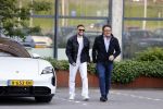 Amsterdam 12 mei 2021
Marco Borsato en Rolf Sanchez arriveren in de porsche Taycan bij Q music