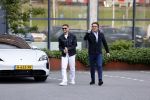 Amsterdam 12 mei 2021
Marco Borsato en Rolf Sanchez arriveren in de porsche Taycan bij Q music