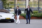 Amsterdam 12 mei 2021
Marco Borsato en Rolf Sanchez arriveren in de porsche Taycan bij Q music