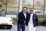 Amsterdam 12 mei 2021
Marco Borsato en Rolf Sanchez arriveren in de porsche Taycan bij Q music