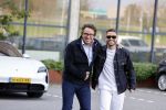 Amsterdam 12 mei 2021
Marco Borsato en Rolf Sanchez arriveren in de porsche Taycan bij Q music