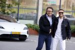 Amsterdam 12 mei 2021
Marco Borsato en Rolf Sanchez arriveren in de porsche Taycan bij Q music