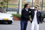 Amsterdam 12 mei 2021
Marco Borsato en Rolf Sanchez arriveren in de porsche Taycan bij Q music