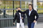 Amsterdam 12 mei 2021
Marco Borsato en Rolf Sanchez arriveren in de porsche Taycan bij Q music