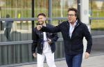 Amsterdam 12 mei 2021
Marco Borsato en Rolf Sanchez arriveren in de porsche Taycan bij Q music
