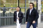 Amsterdam 12 mei 2021
Marco Borsato en Rolf Sanchez arriveren in de porsche Taycan bij Q music