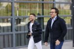 Amsterdam 12 mei 2021
Marco Borsato en Rolf Sanchez arriveren in de porsche Taycan bij Q music