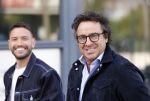 Amsterdam 12 mei 2021
Marco Borsato en Rolf Sanchez arriveren in de porsche Taycan bij Q music