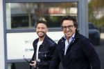 Amsterdam 12 mei 2021
Marco Borsato en Rolf Sanchez arriveren in de porsche Taycan bij Q music
