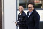 Amsterdam 12 mei 2021
Marco Borsato en Rolf Sanchez arriveren in de porsche Taycan bij Q music